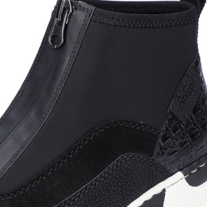 Rieker Ankle Boot with Front Zipper Black