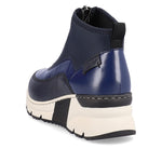 Rieker Ankle Boot with Front Zipper Navy