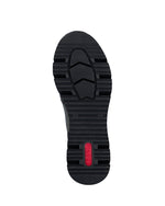 Rieker Ankle Boot with Front Zipper Black Navy Comb
