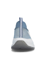 Rieker Mesh Slip On Trainer White/Blue
