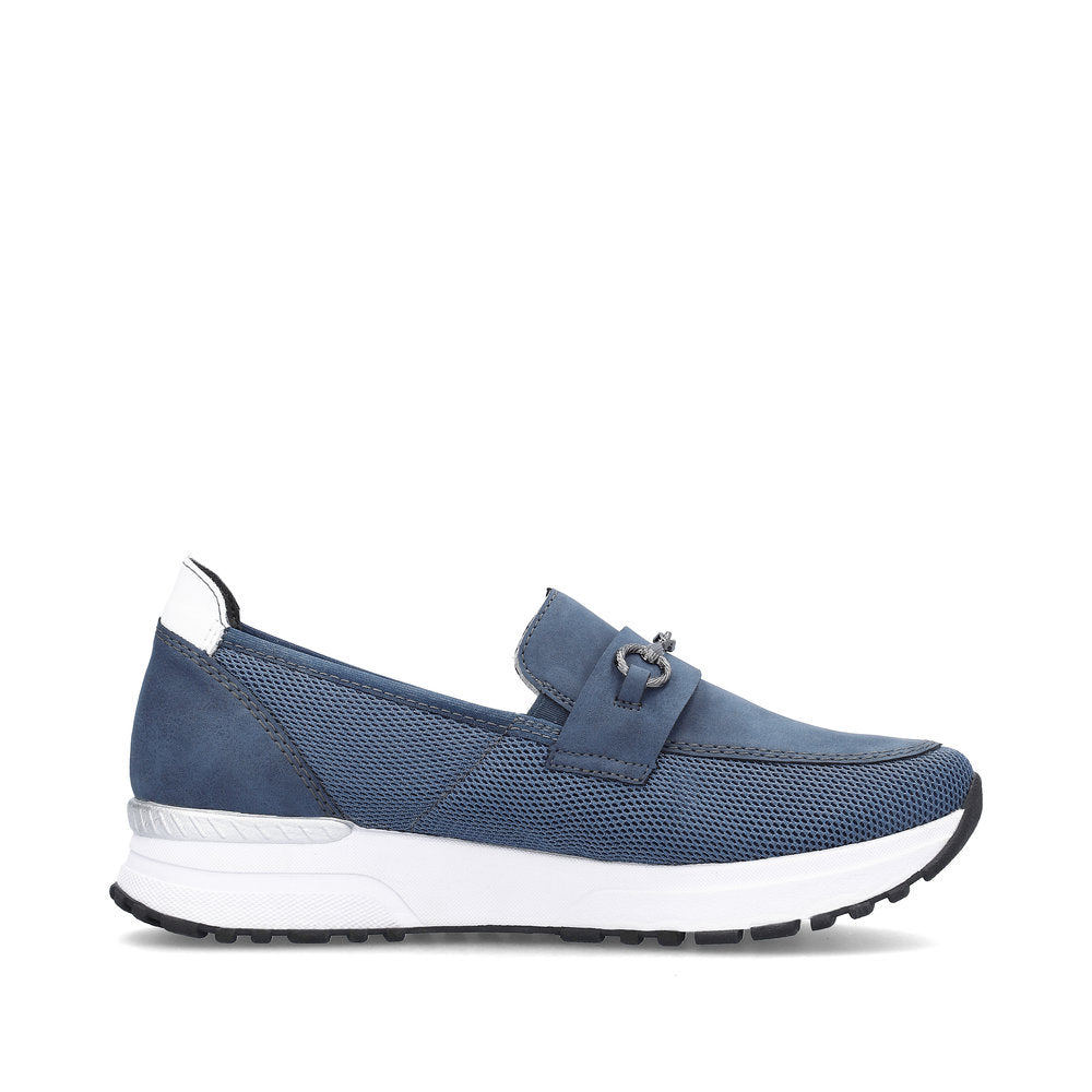Rieker Low Wedge Loafer Atlantis Blue