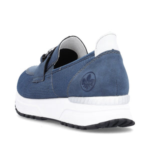 Rieker Low Wedge Loafer Atlantis Blue