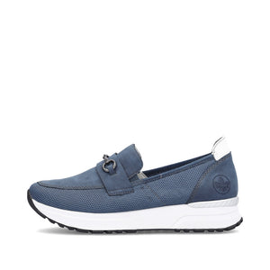 Rieker Low Wedge Loafer Atlantis Blue