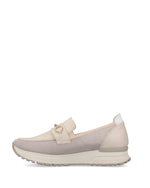 Rieker Low Wedge Loafer Beige Cream