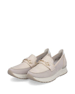 Rieker Low Wedge Loafer Beige Cream