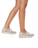 Rieker Low Wedge Loafer Beige Cream