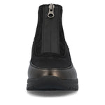Rieker Front Zipper Ankle Boot Black Old Silver