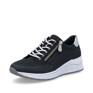 Rieker Wedge Zip Trainer Navy