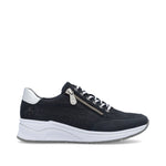 Rieker Wedge Zip Trainer Navy