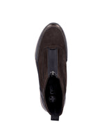 Rieker Front Zipper Ankle Boot Black/Dark Brown Antic