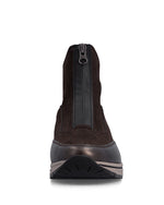Rieker Front Zipper Ankle Boot Black/Dark Brown Antic