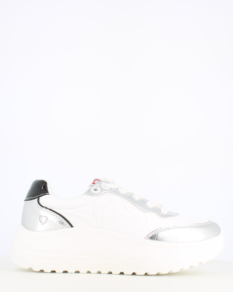 Heavenly Feet Peace Trainer White/Silver