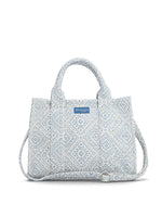 Remonte Large Woven Shopper Bag White Blue
