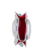 Remonte Large Woven Shopper Bag White Blue