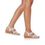 Remonte Strappy Wedge Sandal Ice White/Silver