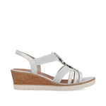 Remonte Strappy Wedge Sandal Ice White/Silver