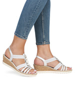 Remonte Strappy Wedge Sandal Ice/Silver
