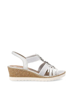 Remonte Strappy Wedge Sandal Ice/Silver