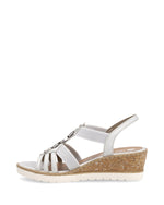 Remonte Strappy Wedge Sandal Ice/Silver