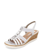 Remonte Strappy Wedge Sandal Ice/Silver