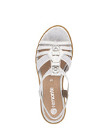 Remonte Strappy Wedge Sandal Ice/Silver