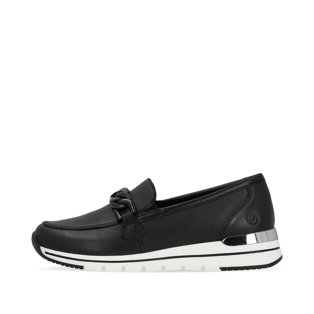 Remonte Low Wedge Loafer Black