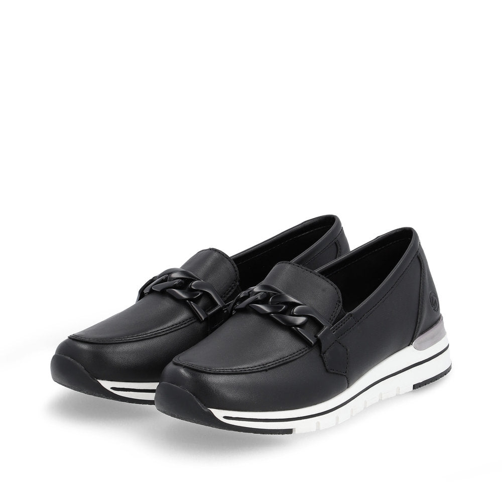 Remonte Low Wedge Loafer Black