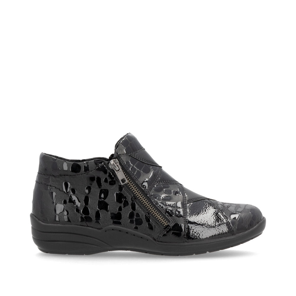 Remonte High Cut Shoe Black Patent