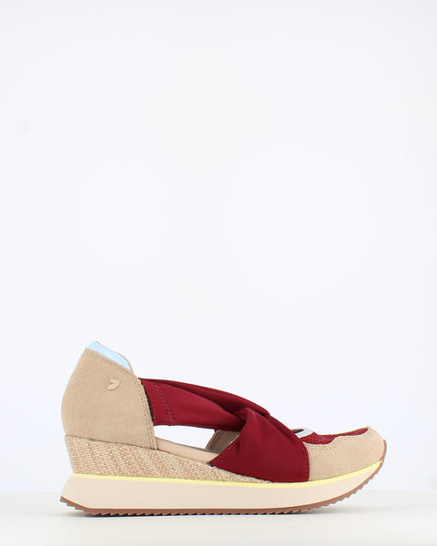Gioseppo Sagay Summer Wedges Burgundy
