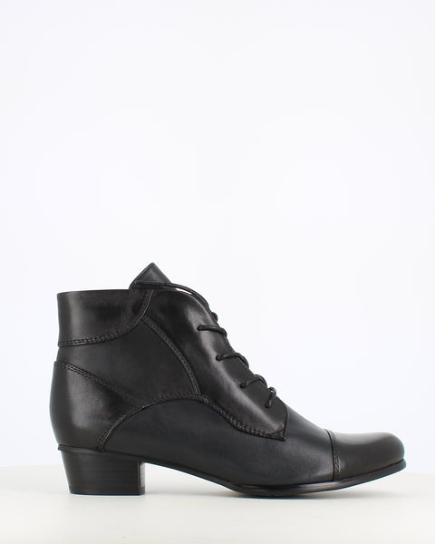 Regarde Le Ciel Stefany Patchwork Laced Ankle Boot Navy/Black