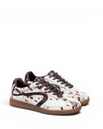 Verbenas Simona Animalier Trainer Cow Print Brown