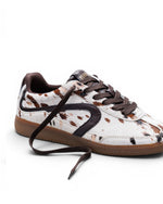 Verbenas Simona Animalier Trainer Cow Print Brown
