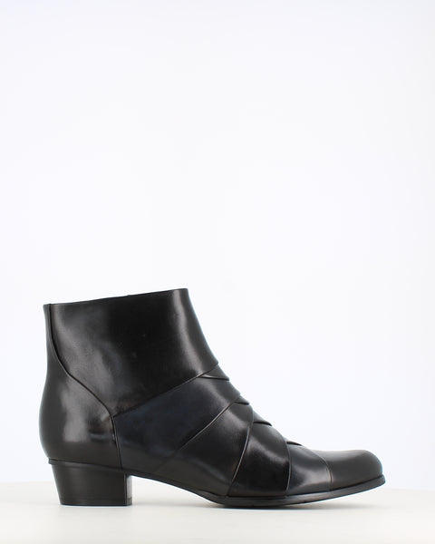 Regarde Le Ciel Stefany Patchwork Ankle Boot Black Navy Piombo