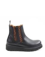 Heavenly Feet Triton Chelsea Ankle Boot Black/Leopard