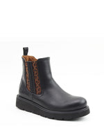 Heavenly Feet Triton Chelsea Ankle Boot Black/Leopard