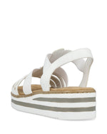 Rieker Low Wedge Sparkle Sandal White