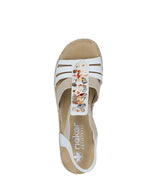 Rieker Shell Elasticated Sandals White/Beige