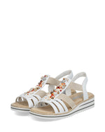Rieker Shell Elasticated Sandals White/Beige