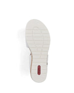 Rieker Velcro Low Wedge Sandal White
