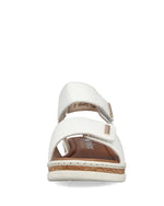 Rieker Velcro Low Wedge Sandal White