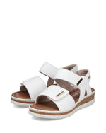 Rieker Velcro Low Wedge Sandal White