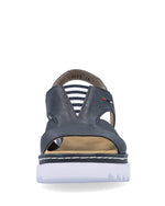 Rieker Wedge Nautical Sandal Navy