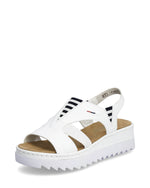 Rieker Wedge Nautical Sandal White