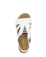 Rieker Wedge Nautical Sandal White