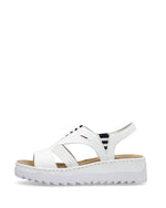 Rieker Wedge Nautical Sandal White