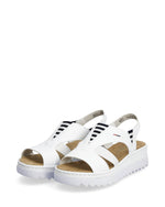 Rieker Wedge Nautical Sandal White