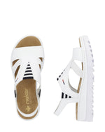 Rieker Wedge Nautical Sandal White