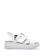 Rieker Wedge Nautical Sandal White