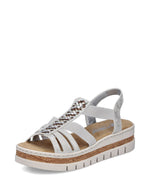 Rieker Summer Sandal Fog Glitter Silver