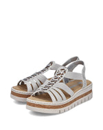 Rieker Summer Sandal Fog Glitter Silver